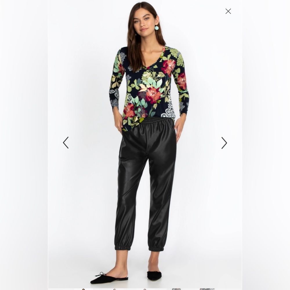 Johnny Was Vegan Leather Jogger EEUC Size M